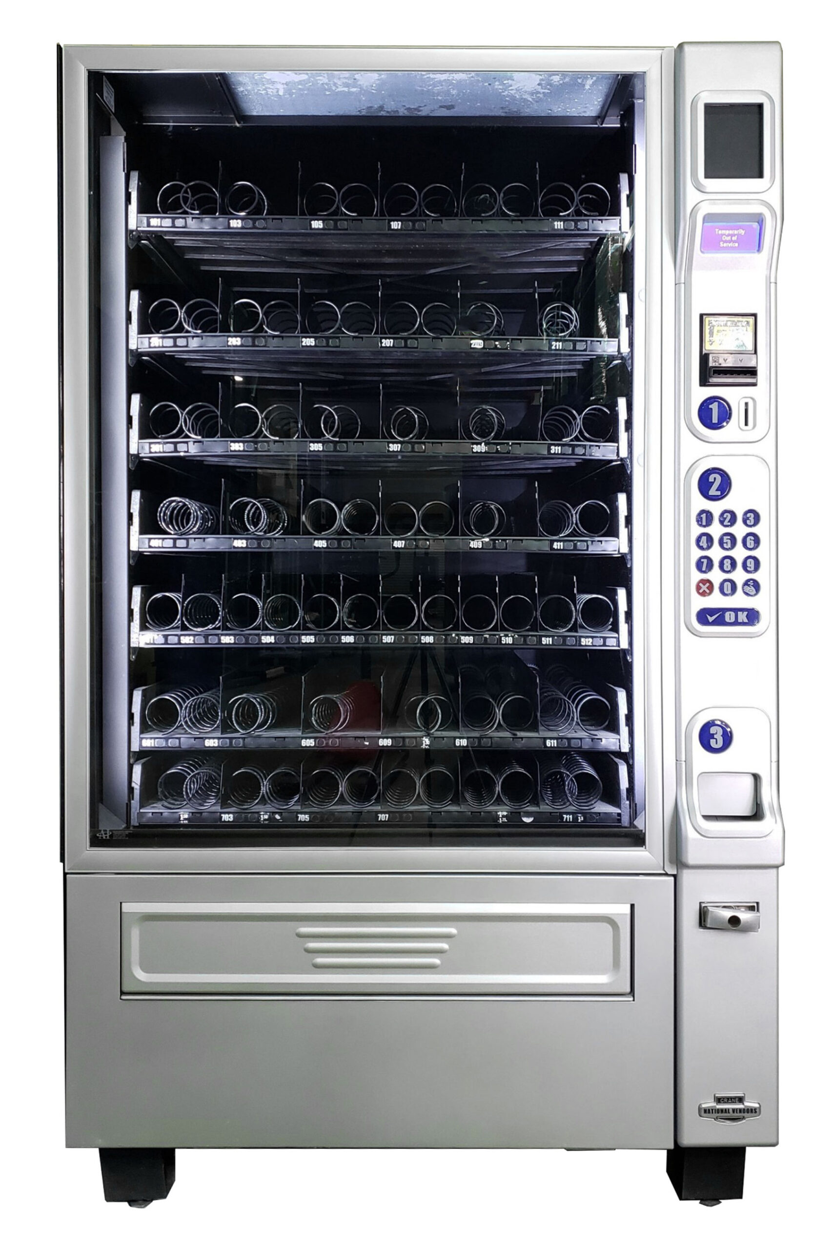 Refurbished Crane National 181 Snack Vending Machine, 48