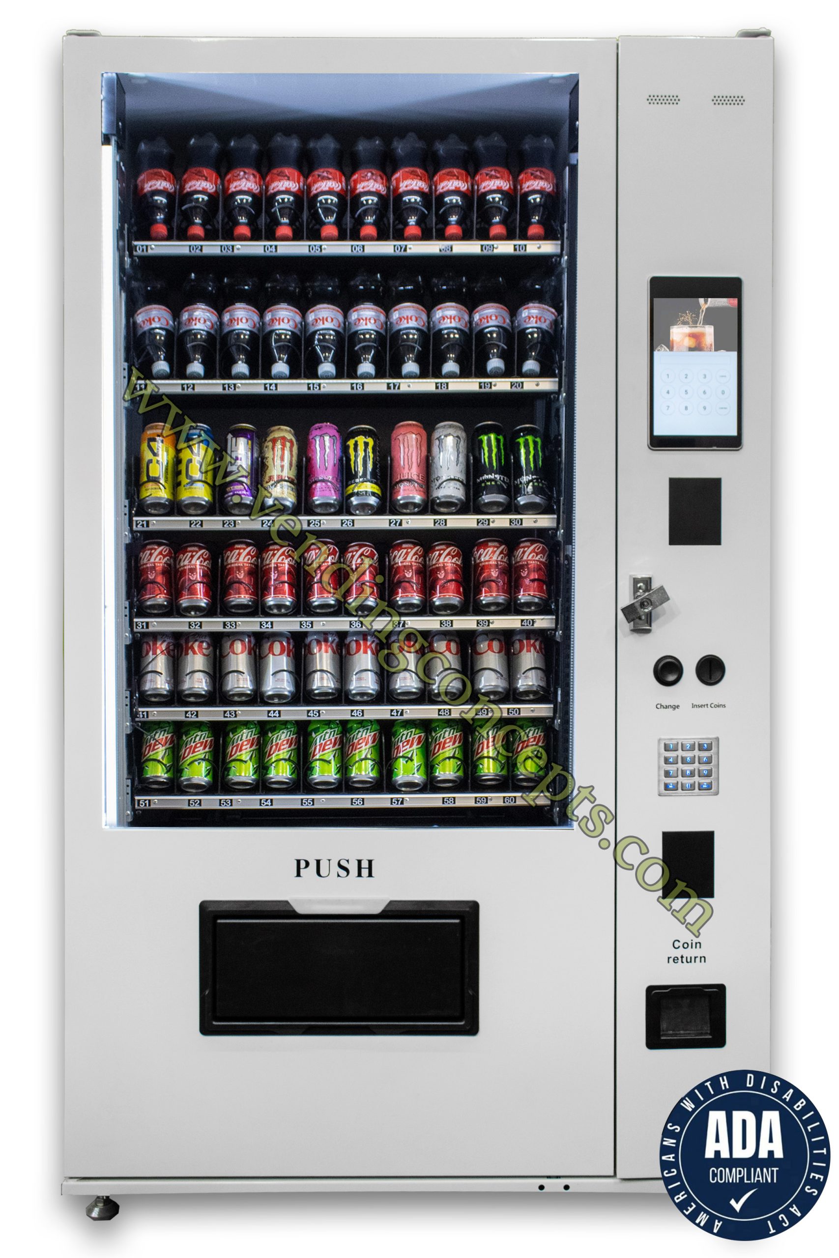 VC EL10-10D ADA White - Vending Concepts