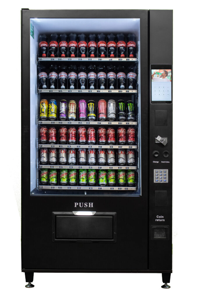 VC SC10-10D Large Black Refrigerated Drink Machine w/10” Touchscreen