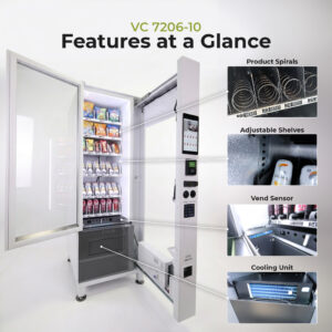 VC 7206-10F ADA White Food Vending Machine view 5