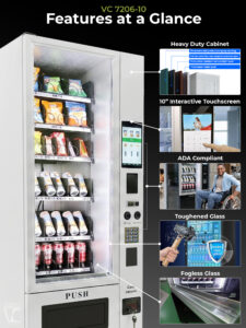 VC 7206-10F ADA White Food Vending Machine view 6