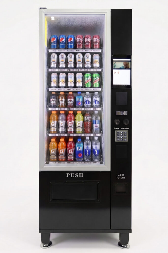 VC 7206-5D ADA Black Drink Vending Machine - Vending Concepts