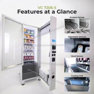 VC 7206-5C Small White Refrigerated Combo Machine view 3