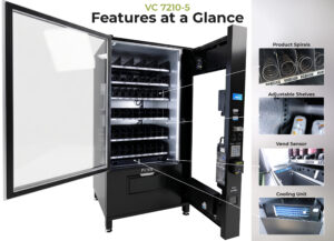 New VC 7210-5F ADA Black Fresh Food Vending Machine, 40 Selections view 2