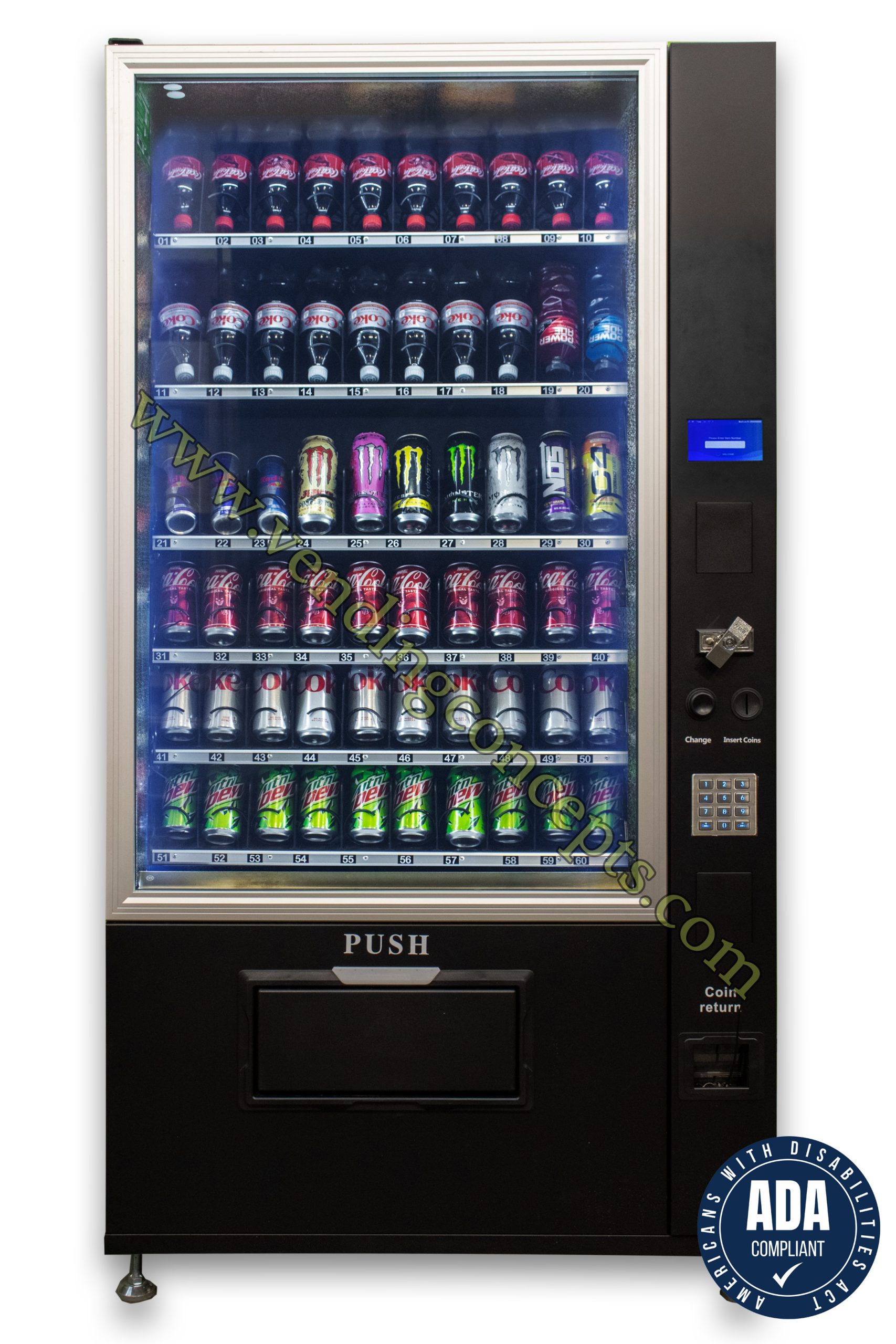 VC 7210-5D ADA Black - Vending Concepts