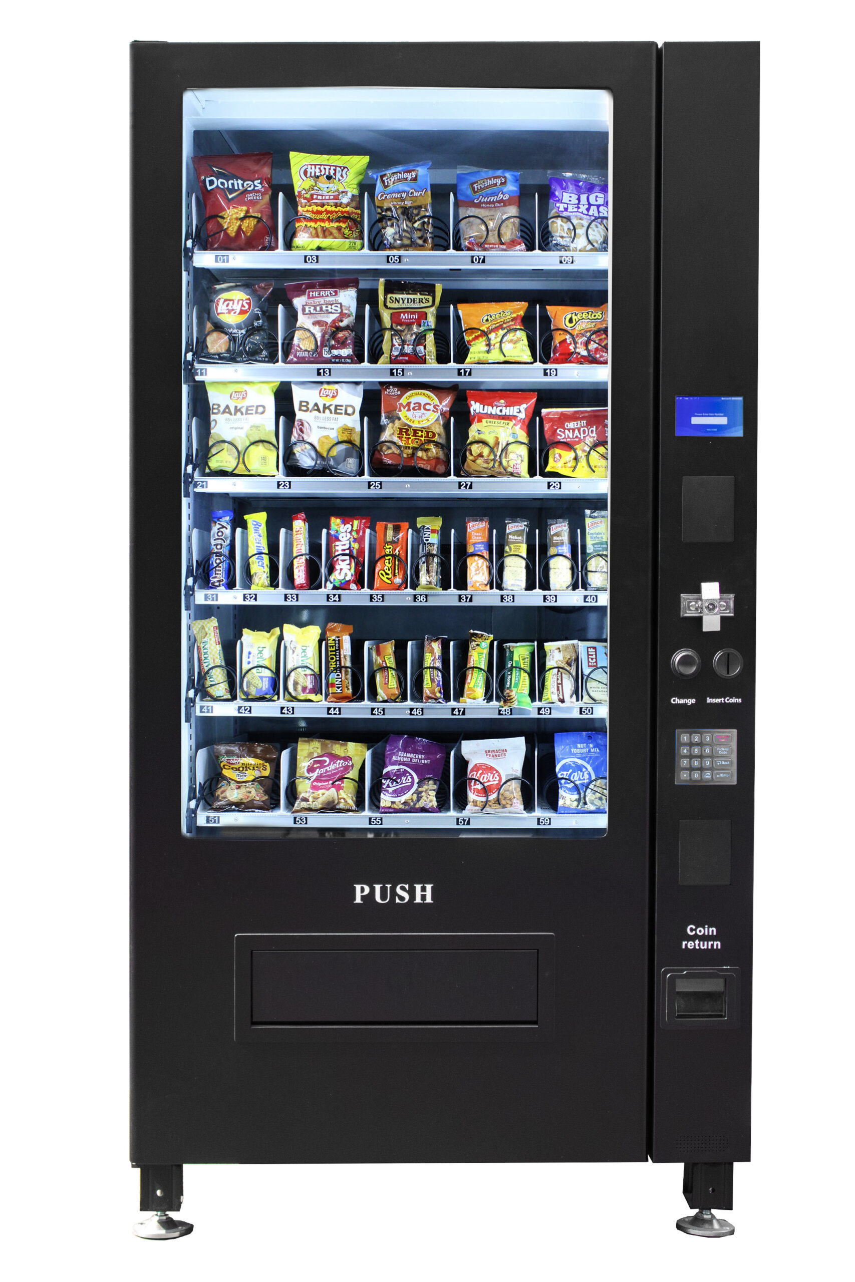 VC 8010-5S Large Black Ambient Snack Machine