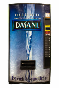 Refurbished Royal Vendors 660 Dasani Soda Vending Machine, 9 Selections, 660 Drinks Capacity, Credit Card Reader Compatible view 1