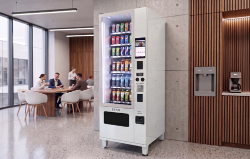Glass-Front Drink vending machine, fully stocked