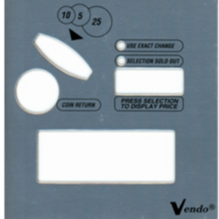 Vendo - Coin Insert Decal, 5-1/8 x 5-1/8 Inch, 540 and 720