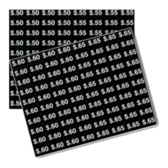 Vendo - Price Labels, 0.50 to 0.65, Vue