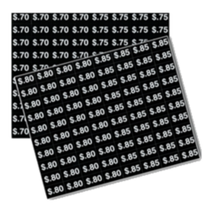 Vendo - Price Labels, 0.70 to 0.85, Vue