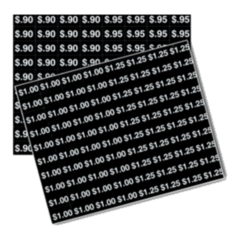 Vendo - Price Labels, 0.90 to 1.25, Vue