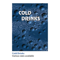 Vendo - Cold Drink Sign, Blue Bubble, 68 3/8 x 34 5/8