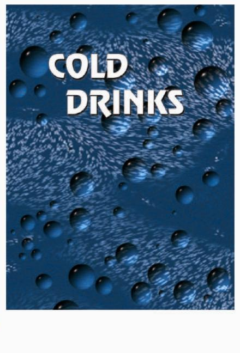 Universal - Cold Drink Sign, Blue Bubble, 76 5/8 x 40 1/8 inch