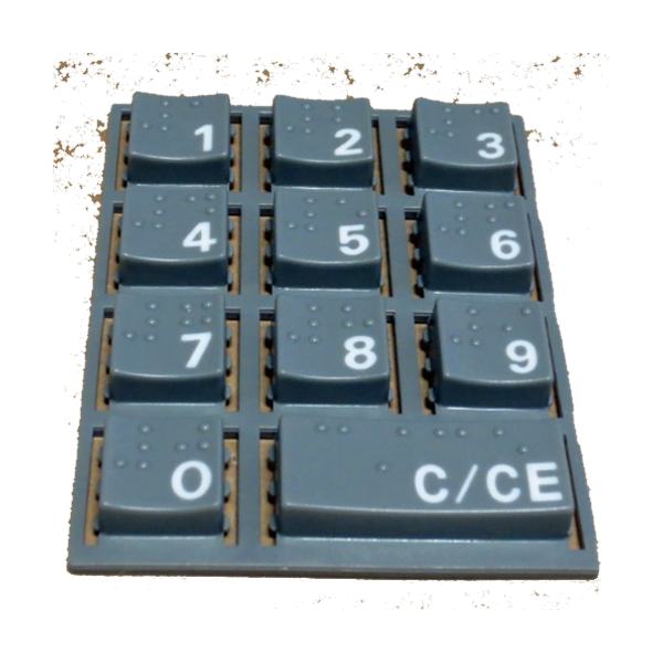 Automatic Products - Selection Pad with Braille, 121/122/123/320