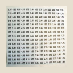 Automatic Products - Price Labels, .50 to 6.00, Model 320