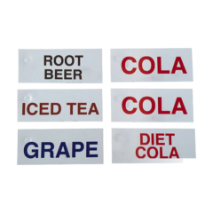 Dixie Narco - Flavor Labels, Unbranded, 1 5/8 x 3 19/32 in.