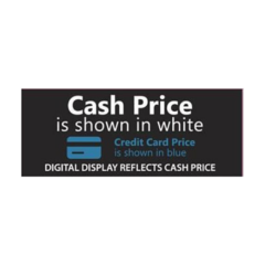 Universal - Instruction Label, Cash Price, White and Blue