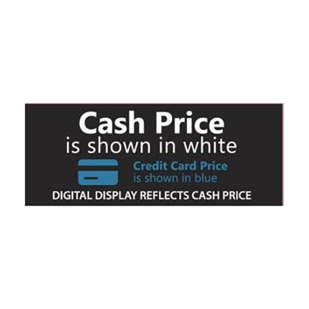 Universal - Instruction Label, Cash Price, White and Blue