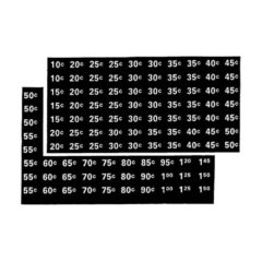 National - Price Label Set, .10 to 1.50, 140-146