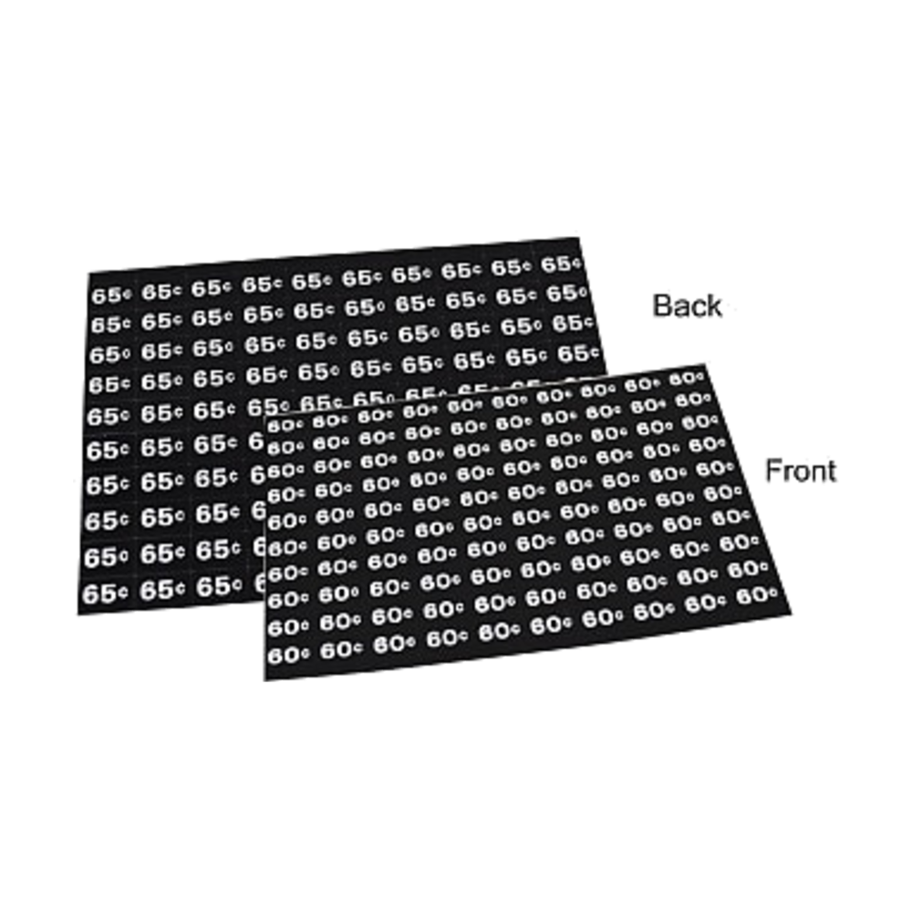 National - Price Label Sheet, .60 and .65, 140-146