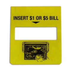 National - Instruction Plexi Panel, $1 and $5 Bills, MEI Validator