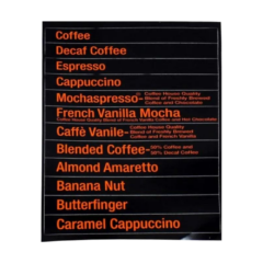 National - Coffee Drink Flavors 1 Sheet, Fits 673