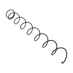 AMS - Spiral, 7 Count, Left Hand, Black, 2.6 inch Candy