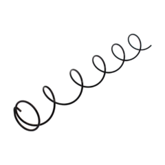 AMS - Spiral, 5 Count, Left Hand, Black, 2.6 inch Candy