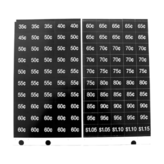 National - Price Label Sheet, .35 to 1.25, GPL 170, 171