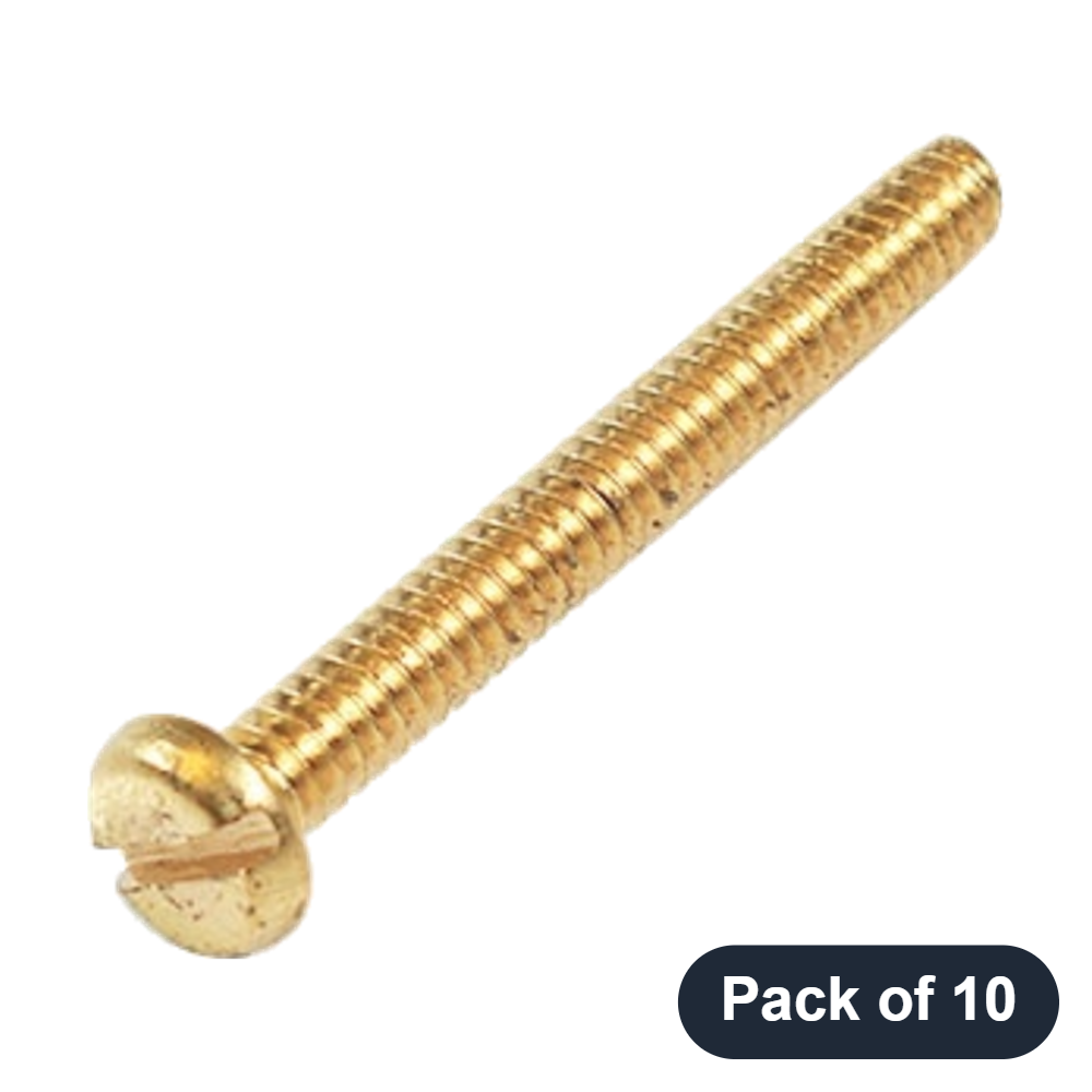 RMI - Screw, Brass 6-32 x 1.25 inch, 213 (Pack of 10)