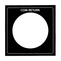 Rowe - Coin Return Cup Label, Late Model Rowe