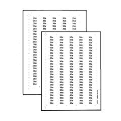 Rowe - Price Label Sheet, $1.10 and $1.15, 5900