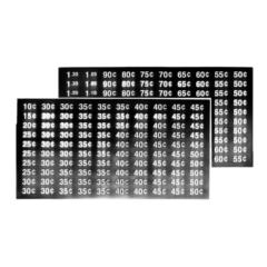 USI - Price Label Sheet, .10 to 1.50, Fawn