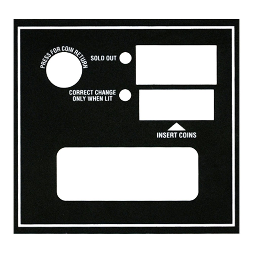 Royal - Instruction Decal, Horizontal Coin Insert