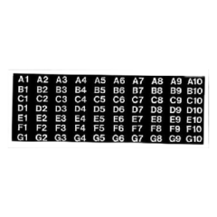 Automatic Products - Item Tabs, A1-H10, Black with White