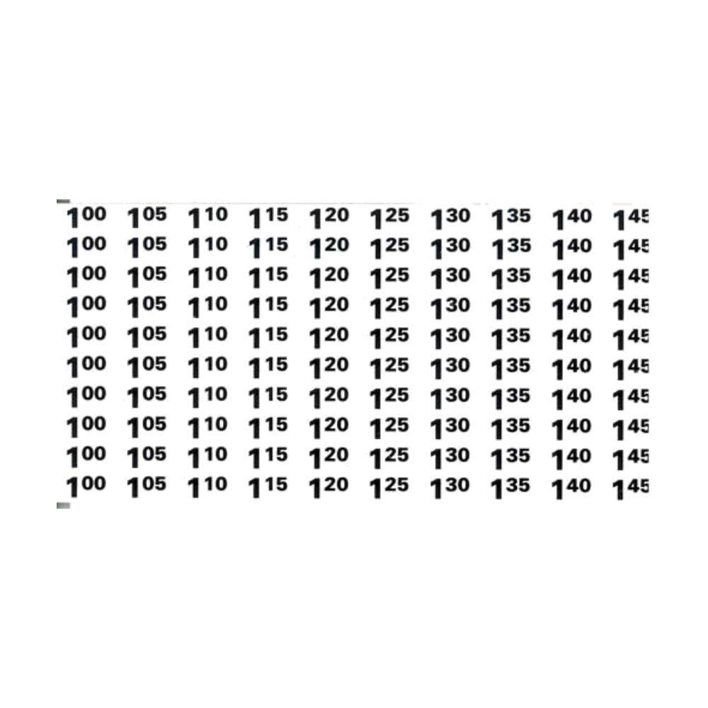 Automatic Products - Price Label Sheet, $1.00 to $2.00, Automatic Products
