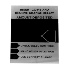 Automatic Products - Coin Instruction Plate, 7000