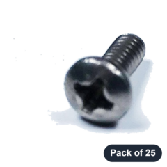 Universal - Pan Head Machine Screw, 6-32 x 3/8 inch, Stainless (Pack of 25)