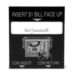 National - Instruction Label, $1 MEI and Conlux Validator, National 430