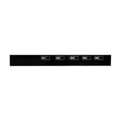 Automatic Products - Product ID Label, 5 Wide, G1-G5, Black With White