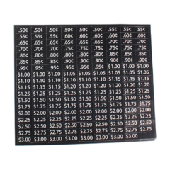 National - Price Label Sheet, 5 Wide Tray