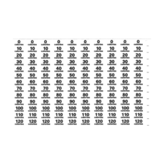 Universal - Calorie Label Sheet, 0-90 and 100-190 Cal, White With Black Print