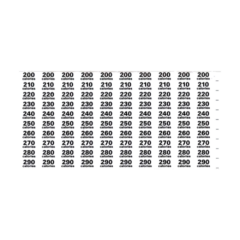 Universal - Calorie Label Sheet, White With Black Print