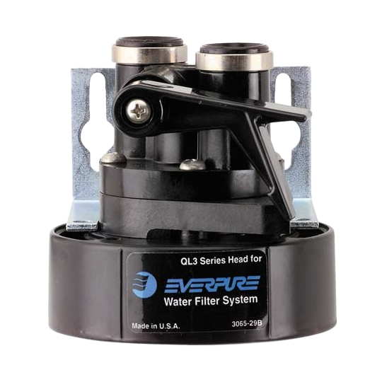 Everpure - QL3 Filter Head with Shut-Off Valve and Bracket