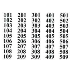 Dixie Narco - BevMax 6 Selection Label Set, 101 to 509, CR0017528